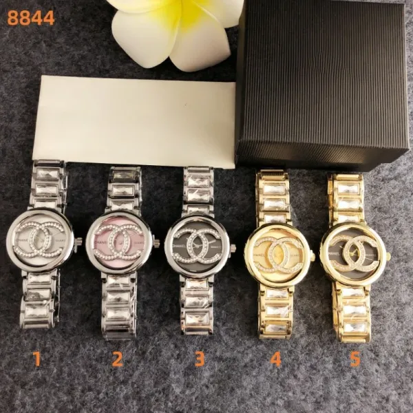 Chanel CC Logo Crystal-Embellished Silver Quartz Watch Watches - 4