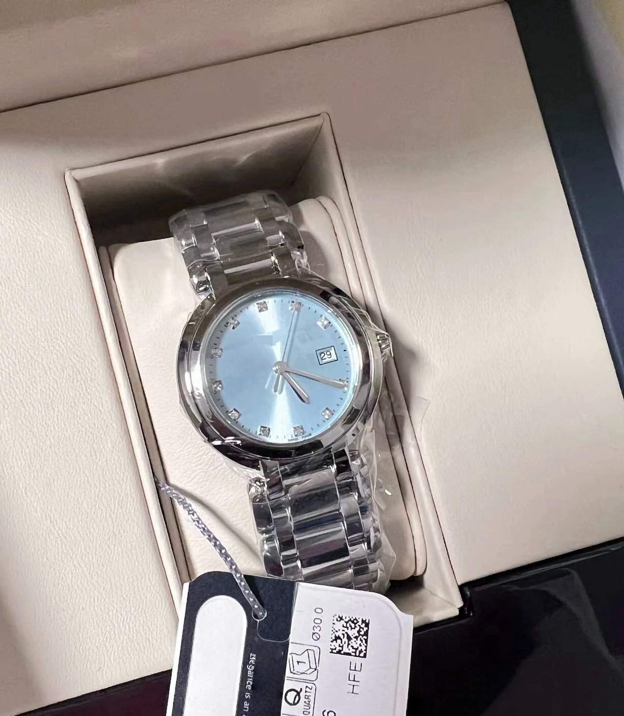Design Moonphase Mother-of-Pearl Dial Quartz Watch Silver Watches - 9