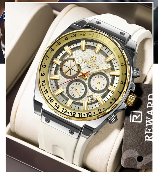 Design Reward VIP Chronograph White Gold Watch Watches - 15