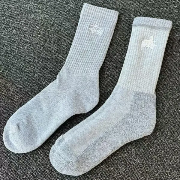 Stussy Classic Crew Socks Gray - 1