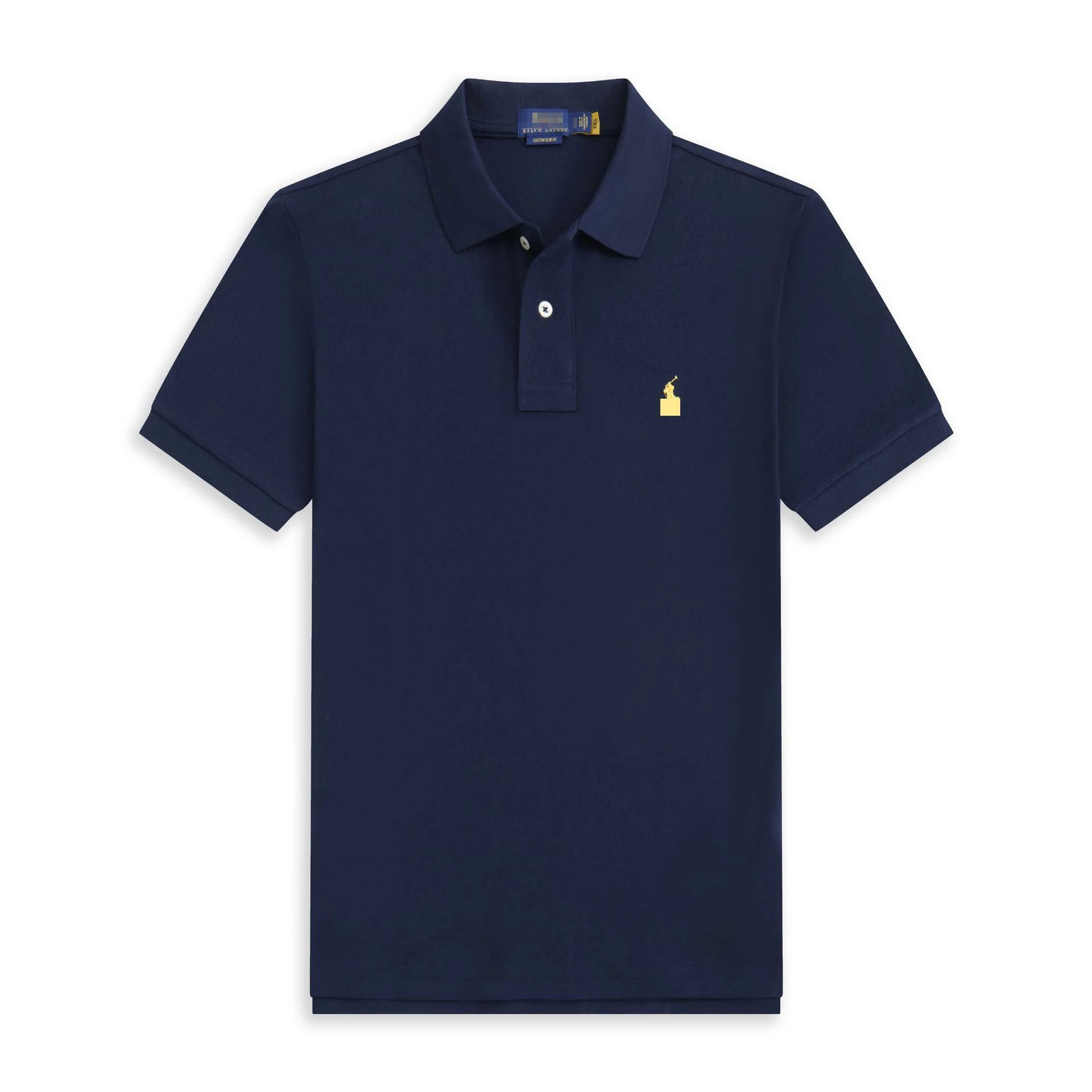 Design Polo Shirt Dark Gray with Green Logo Tops.polo - 7