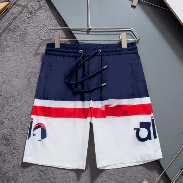 Design Color-Block Logo Swim Shorts Navy White Red - 1