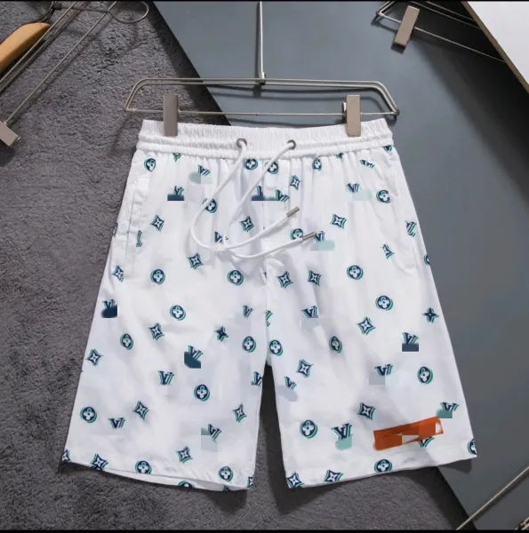 Louis Vuitton Monogram Print Swim Shorts White - 1