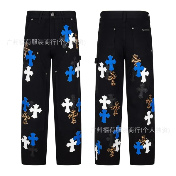 Chrome Hearts Cross Patchwork Cargo Pants Black - 1