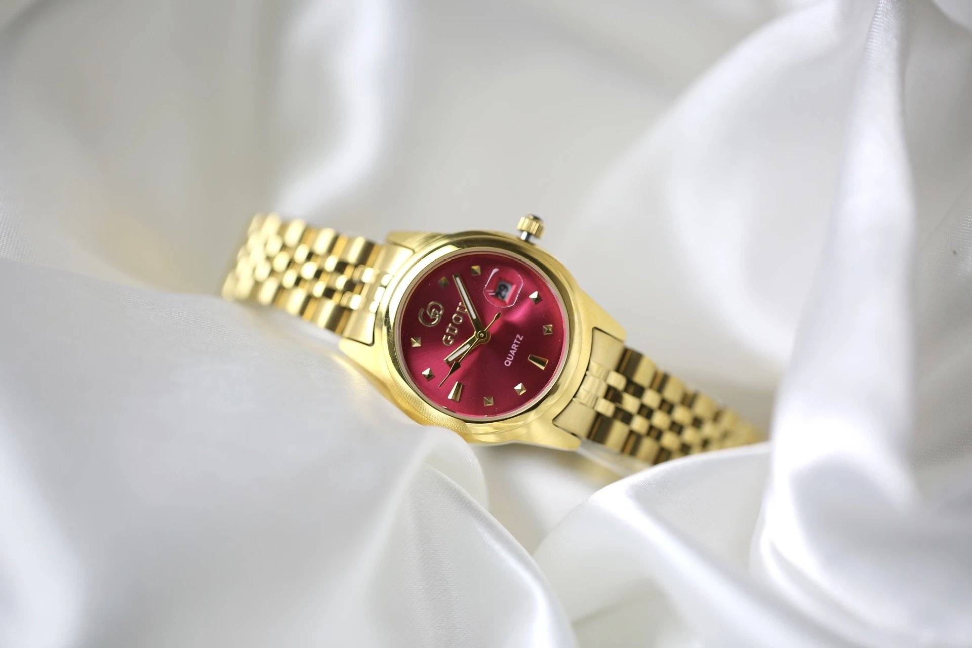 Gucci G-Timeless Quartz Watch Burgundy Dial Silver Stainless Steel Bracelet Watches - 8