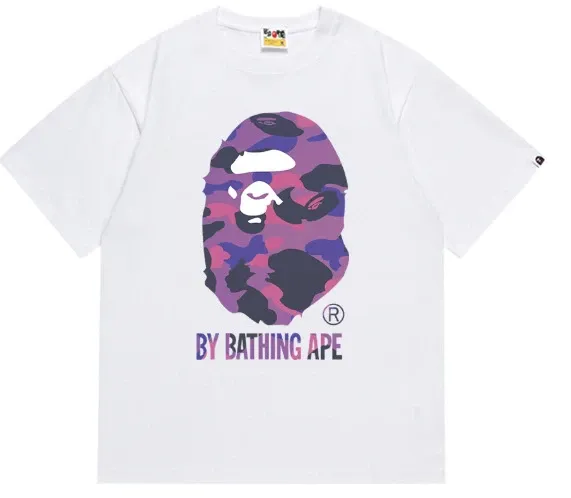 A Bathing Ape Red Camo Big Ape Head T-Shirt - 46