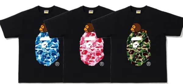 A Bathing Ape Red Camo Big Ape Head T-Shirt - 39