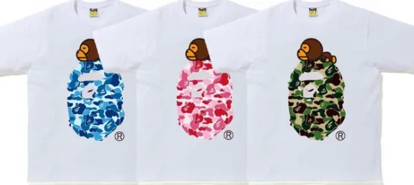 A Bathing Ape Red Camo Big Ape Head T-Shirt - 40