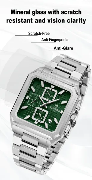 Design Reward VIP Chronograph Black Dial Silver Stainless Steel Watch Watches - 10