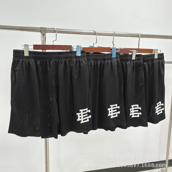 Design Camo Mesh Shorts Gray White Black - 13