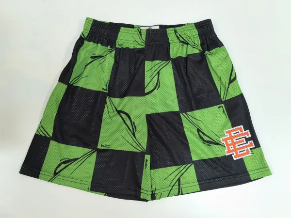 Design Camo Mesh Shorts Gray White Black - 16
