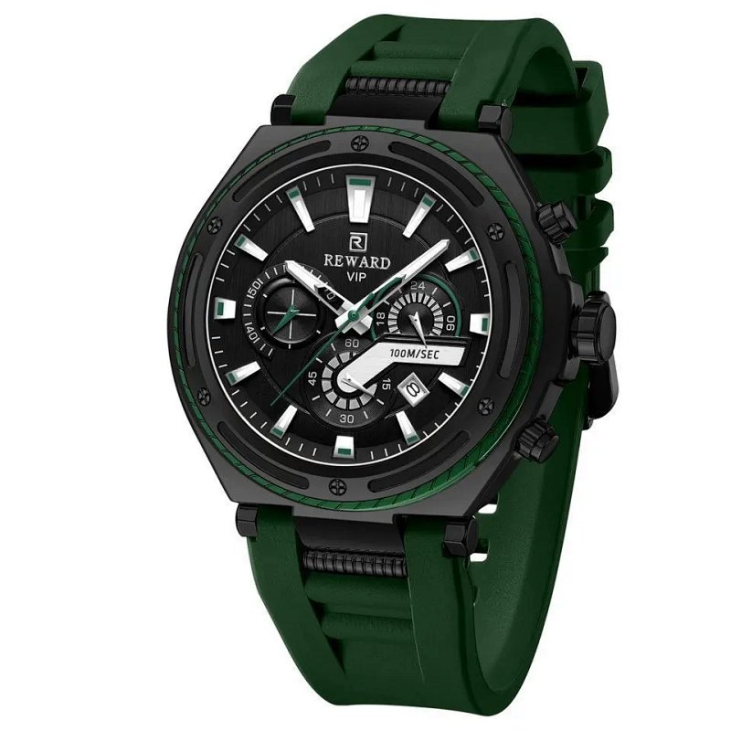 Reward VIP Chronograph Black with Yellow Accents Watch Watches
