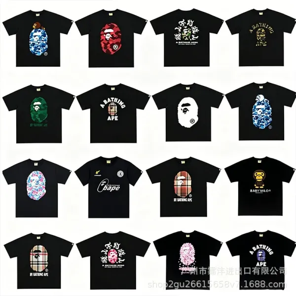 A Bathing Ape Red Camo Big Ape Head T-Shirt - 21