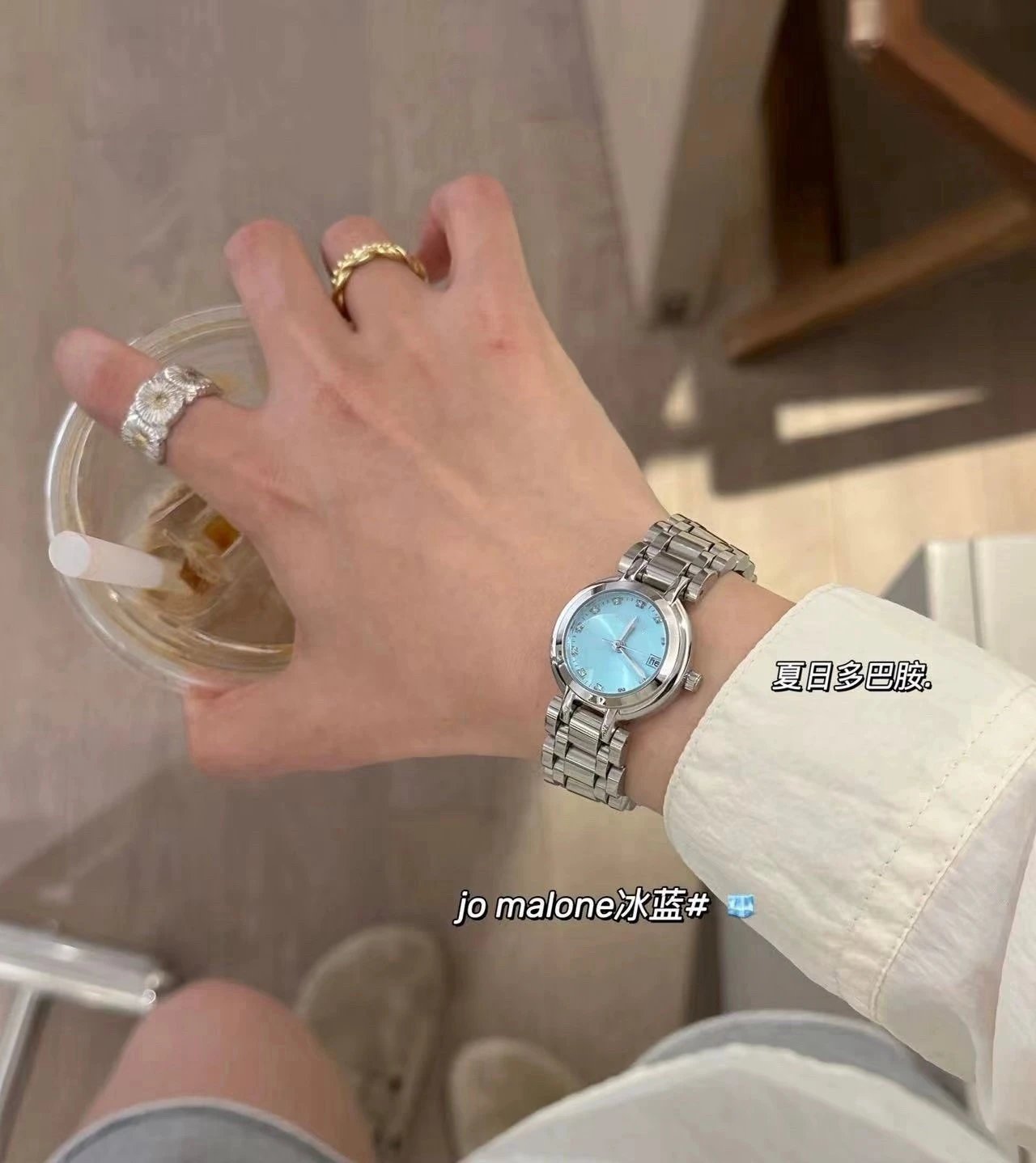 Design Moonphase Mother-of-Pearl Dial Quartz Watch Silver Watches - 5