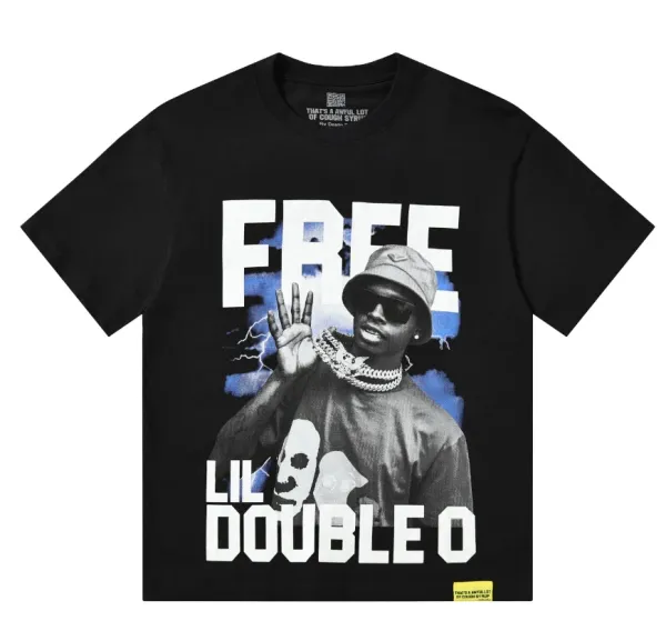 Cactus Jack Lil Double O Free Graphic T-Shirt Black - 1