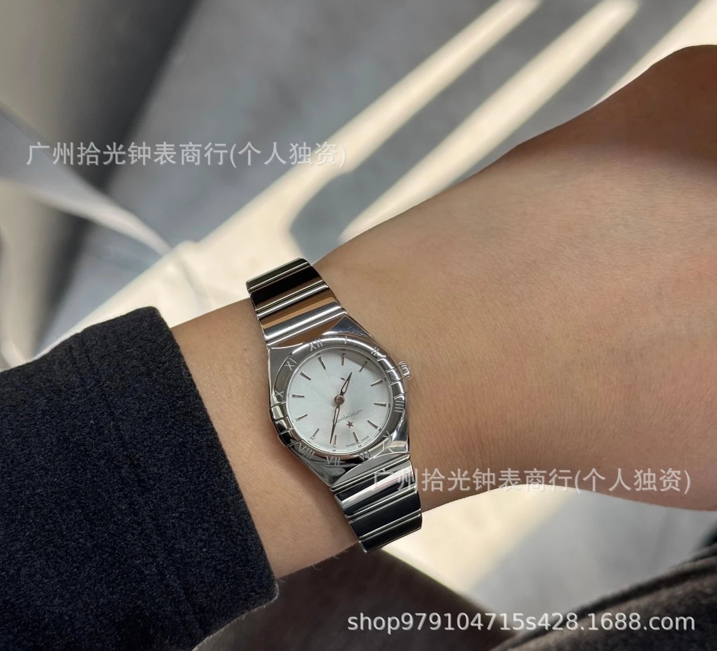 Omega Constellation Co-Axial Chronometer Silver Dial Diamond Bezel Mechanical Watch Watches - 5