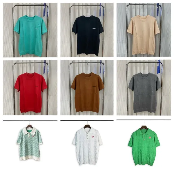 Design Striped Knit Polo Black Beige White Tops.polo - 6