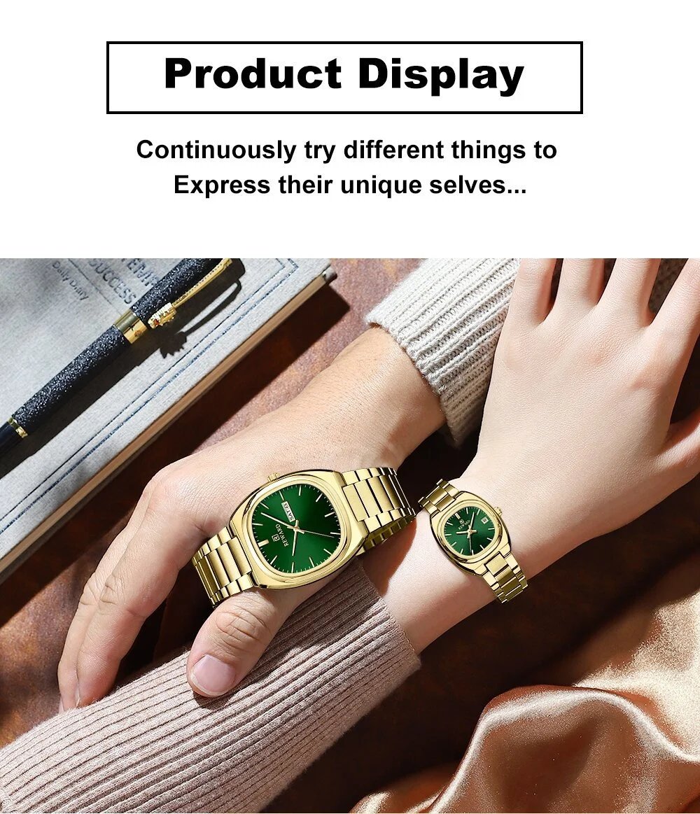 Design Reward Classic Oval Silver Watch with Champagne Dial Watches - 5