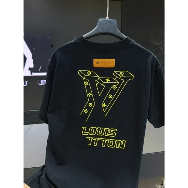 Louis Vuitton LV Monogram Outline T-Shirt Black - 1