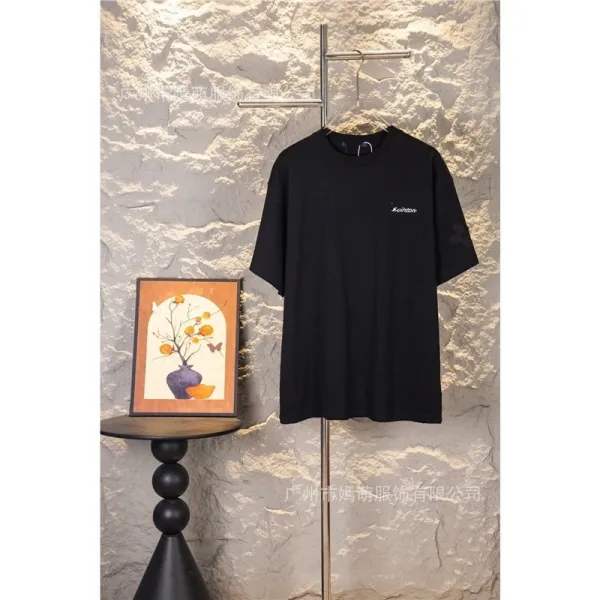 Design Minimalist Embroidered Logo Black T-Shirt Tops.t Shirts - 1