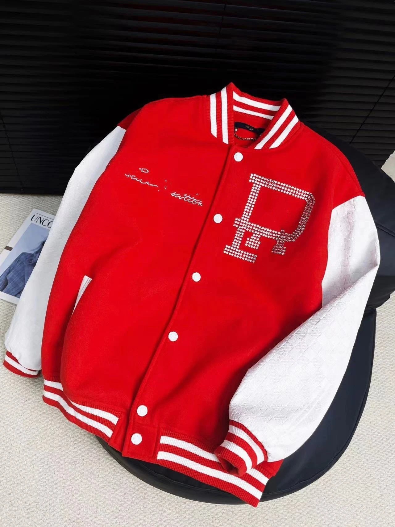 Givenchy Varsity Jacket Red and White Outerwear.jacket - 14