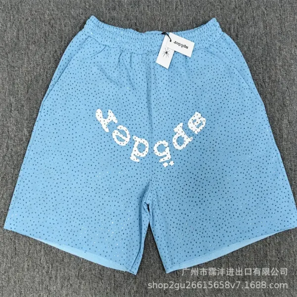Design Stepdæs Perforated Mesh Shorts Light Blue Shorts - 1