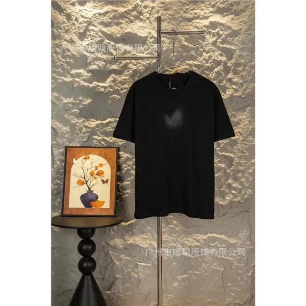 Design Minimalist Black T-Shirt with Subtle Chest Logo Tops.t Shirts - 1