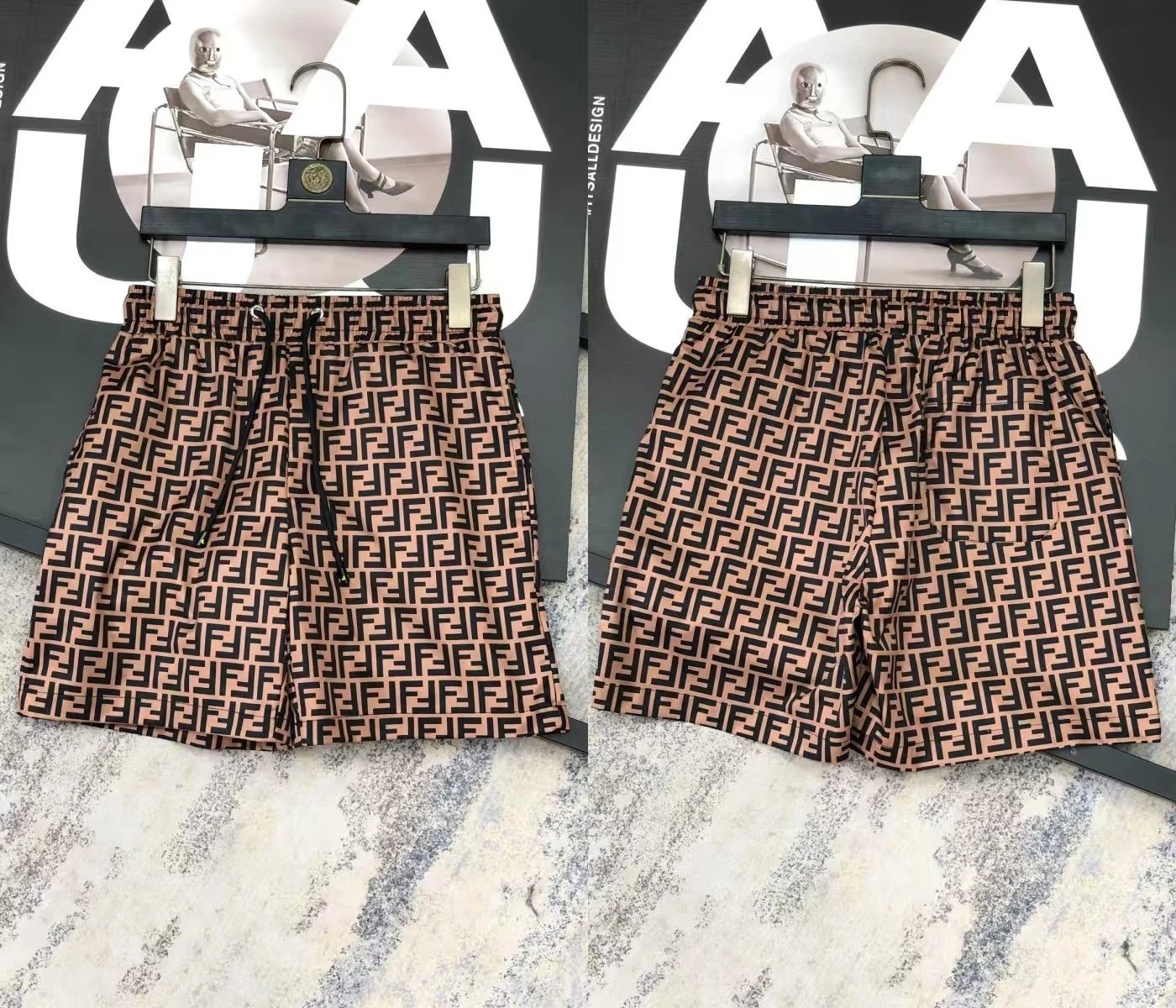 Fendi FF Logo Swim Shorts White - 3