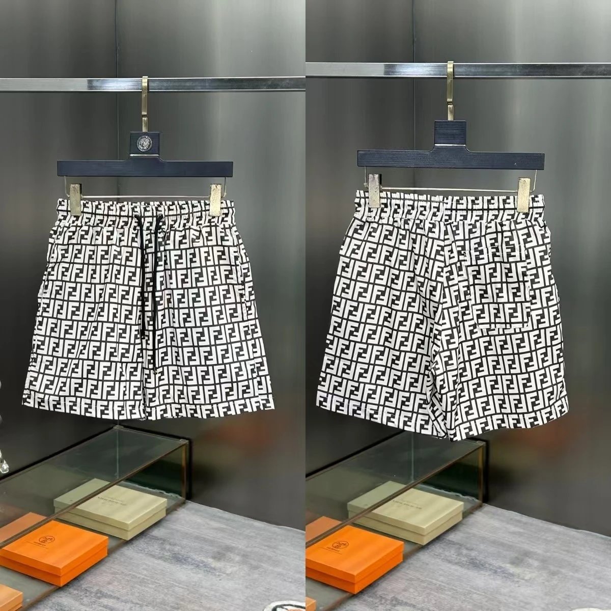 Fendi FF Logo Swim Shorts White - 12