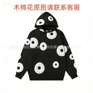 Design Octopus Eye Print Black Hoodie - 1