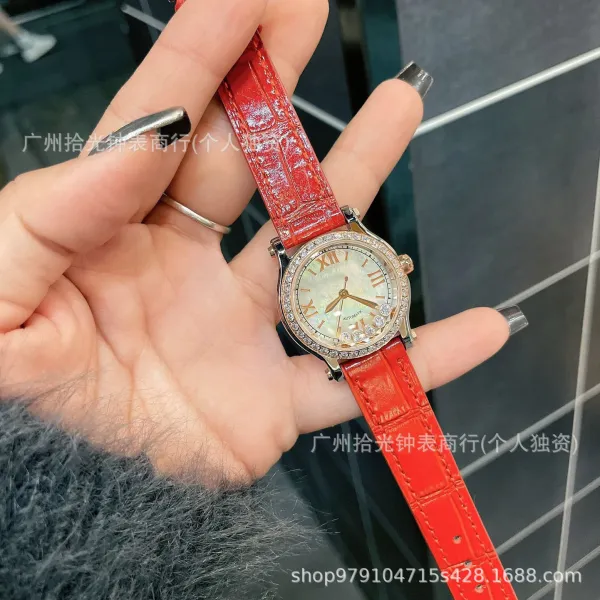 Design Chopard Happy Sport Automatic Red Leather Watch Watches - 17