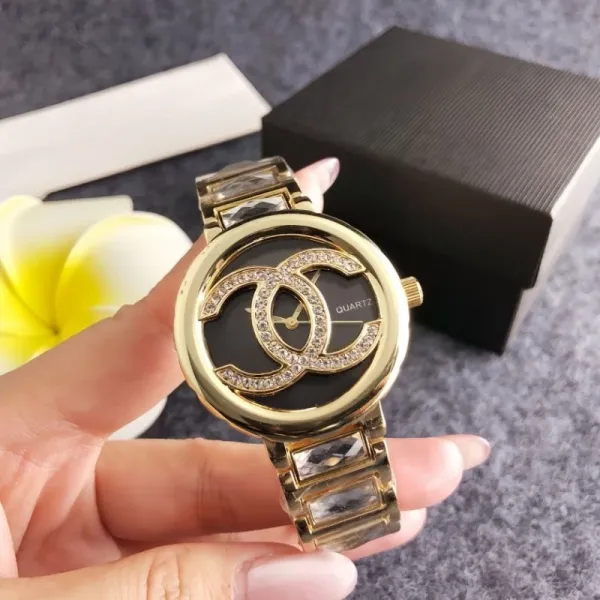 Chanel CC Logo Crystal-Embellished Silver Quartz Watch Watches - 6