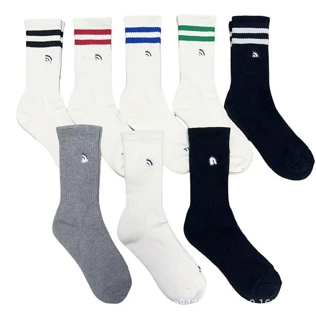 Design Classic Stripe Crew Socks Black / White - 5