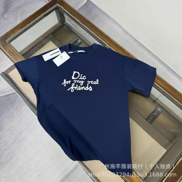 Dior 'Dio For My Real Friends' Navy Blue T-Shirt - 1