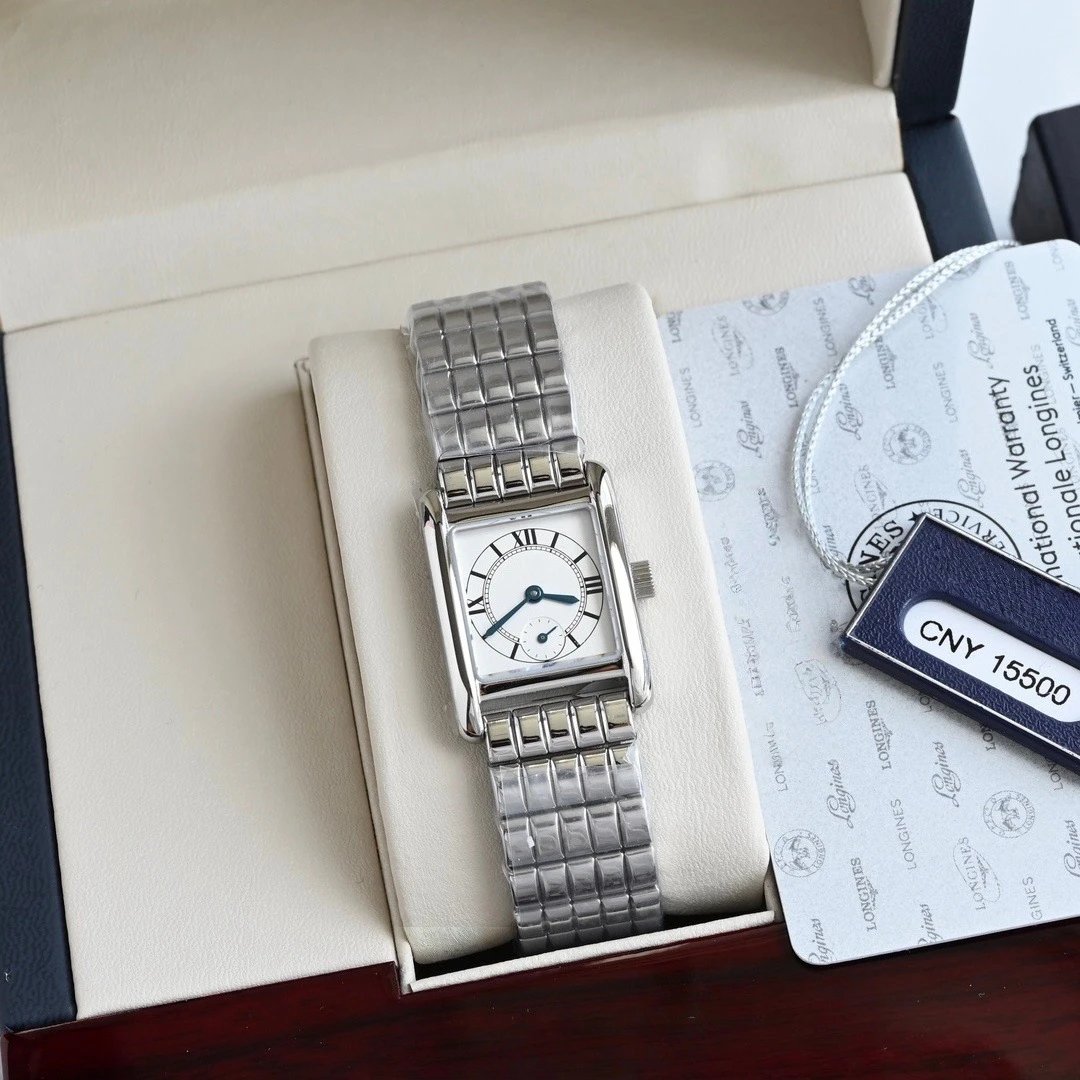 Longines La Grande Classique Silver Rectangular Quartz Watch Watches