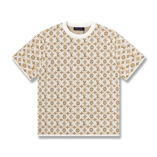 Louis Vuitton Monogram Knit T-Shirt Beige - 1