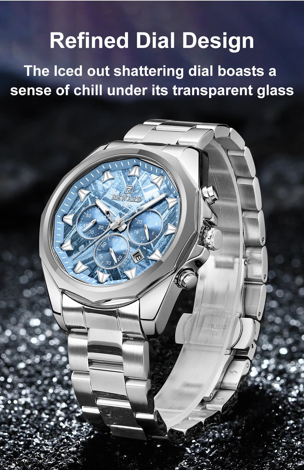 Design Reward VIP Chronograph Rose Gold and Steel Watch Watches - 4