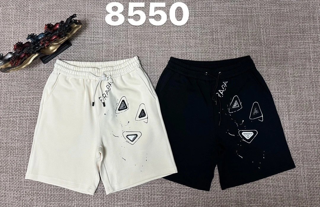 Moncler Logo Stripe Shorts Beige - 12