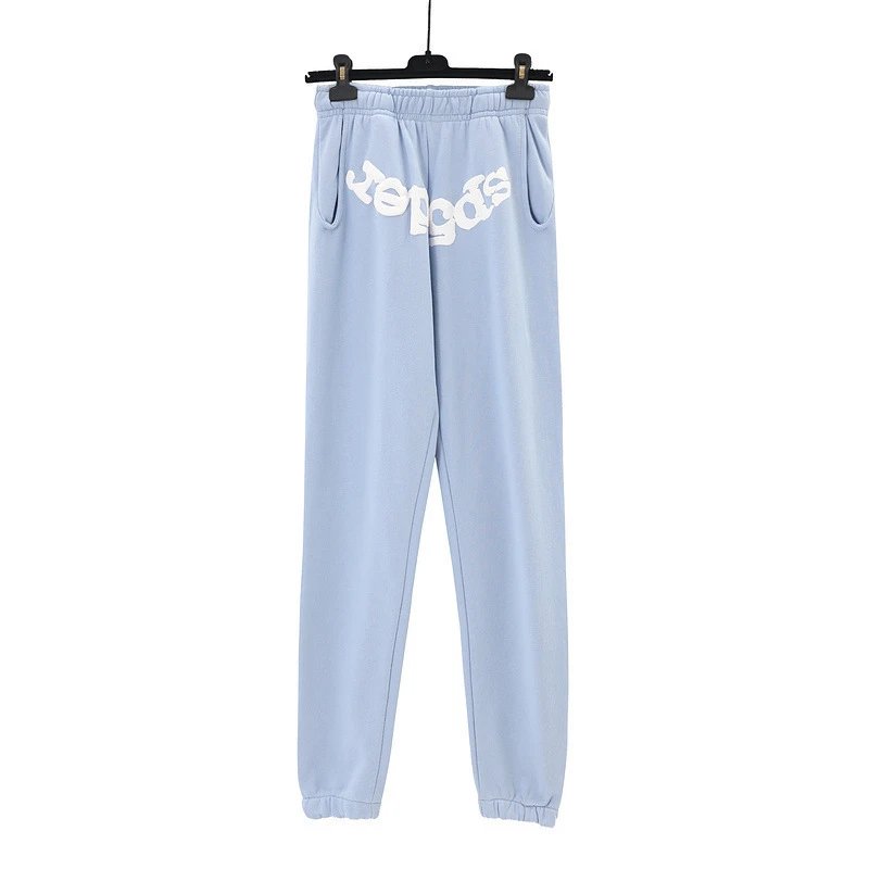 Design Sweatpants Light Blue with Reverse Logo Print - 21