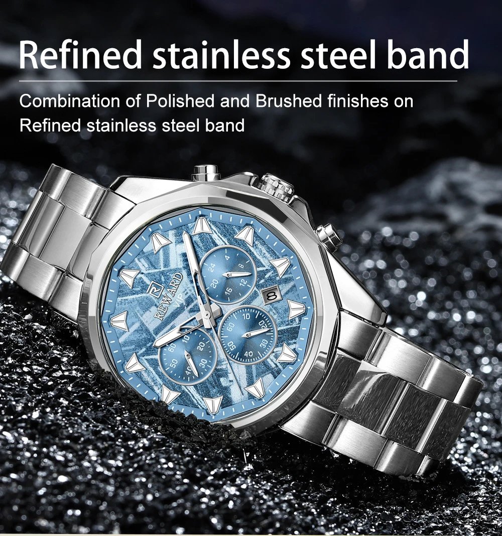 Design Reward VIP Chronograph Rose Gold and Steel Watch Watches - 12