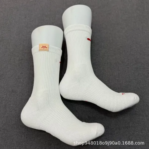 Design ORDA Michael White Crew Socks with Yellow Detail Socks - 14