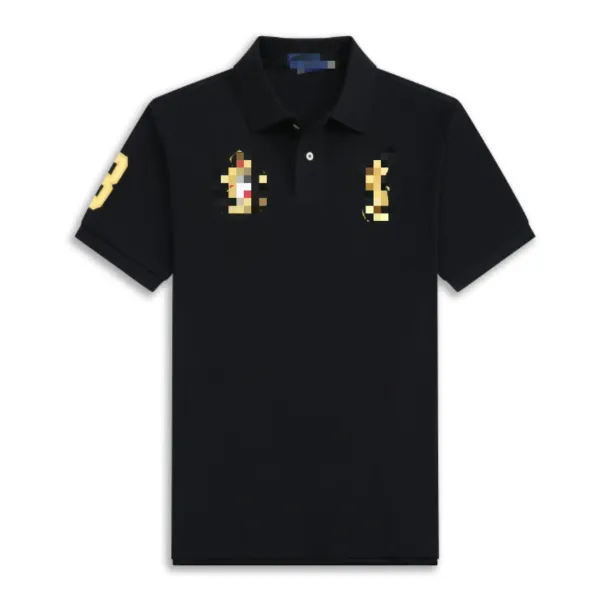 Design Pixel Art Polo Black Polo Shirt - 1