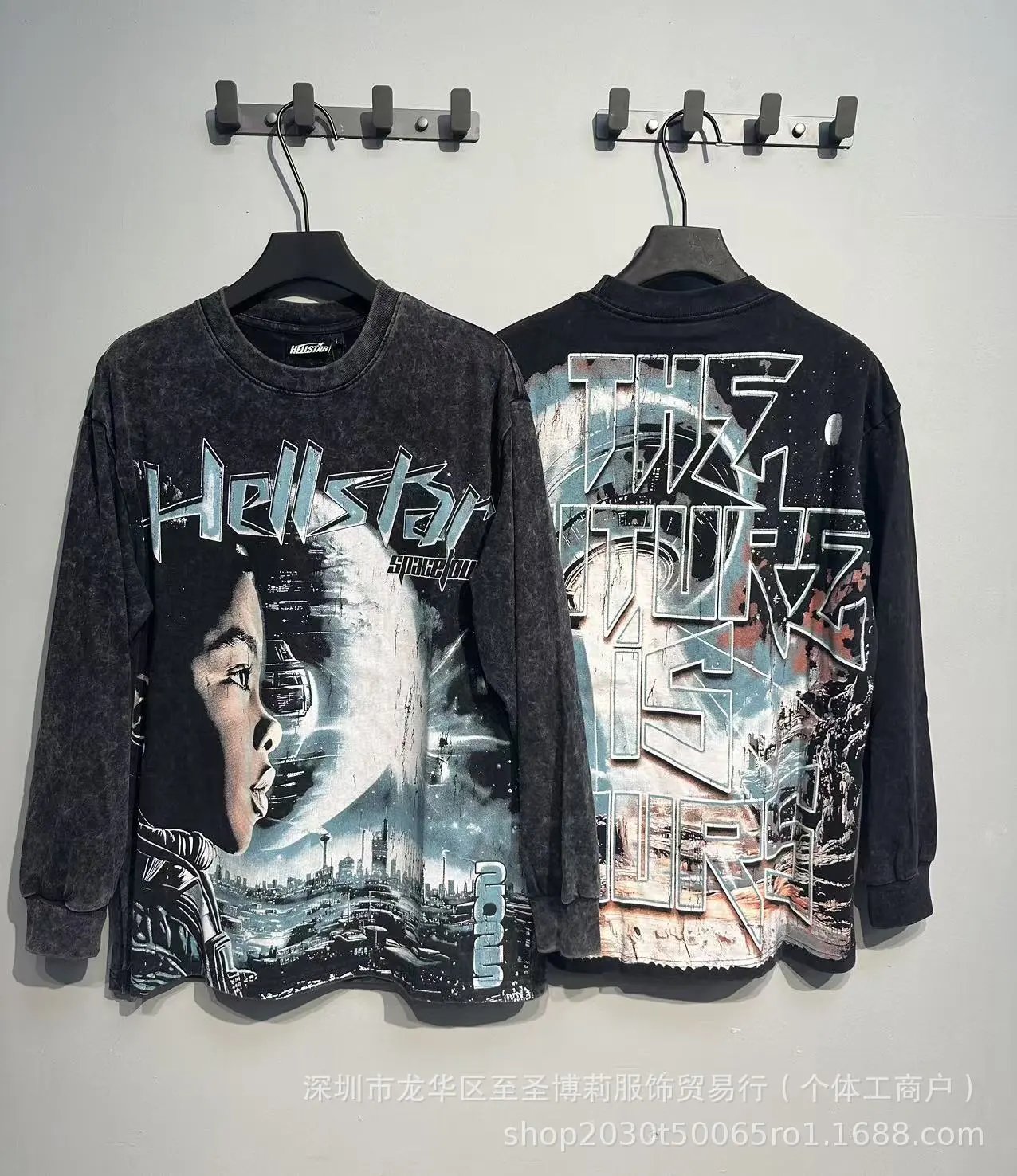 Hellstar Sports Graphic Long Sleeve T-Shirt Black - 48