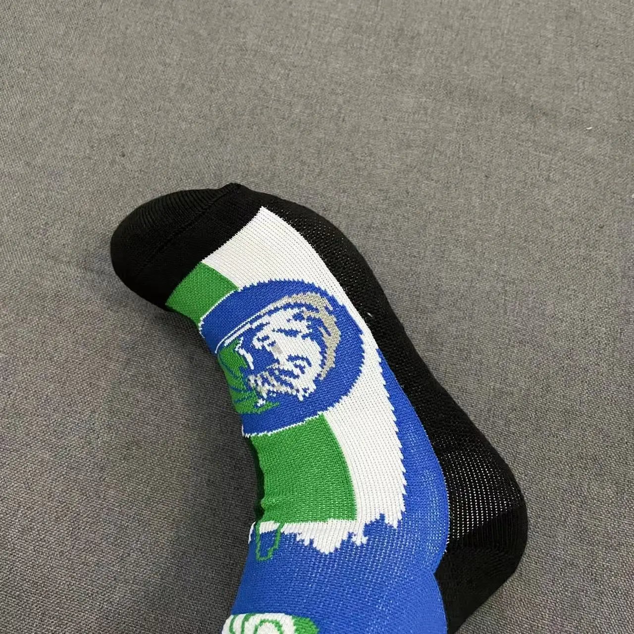 Design Dallas Mavericks NBA Team Socks Blue Green White Black Socks - 9