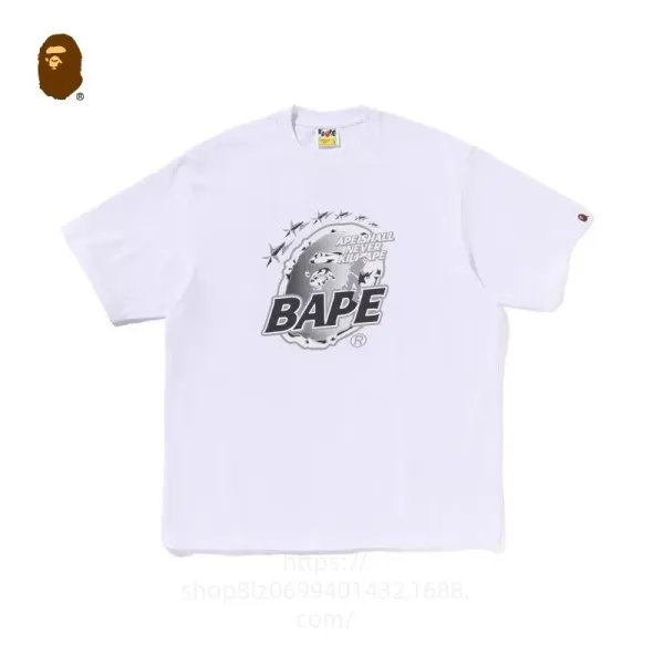 A Bathing Ape Never Kill Ape Graphic T-Shirt White - 1