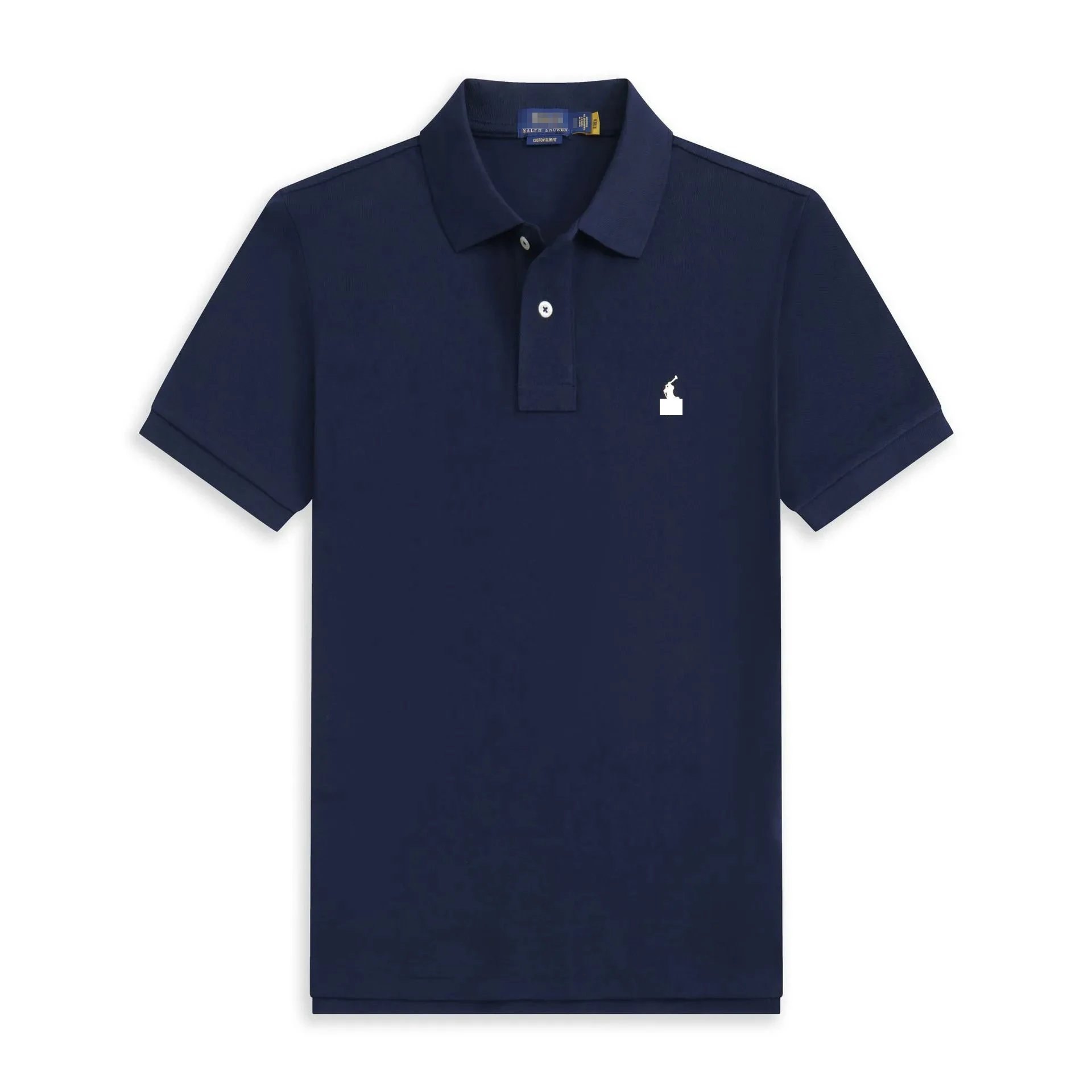 Design Polo Shirt Dark Gray with Green Logo Tops.polo - 8