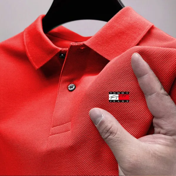 Design Tommy Jeans Classic Polo Red Polo Shirt - 1