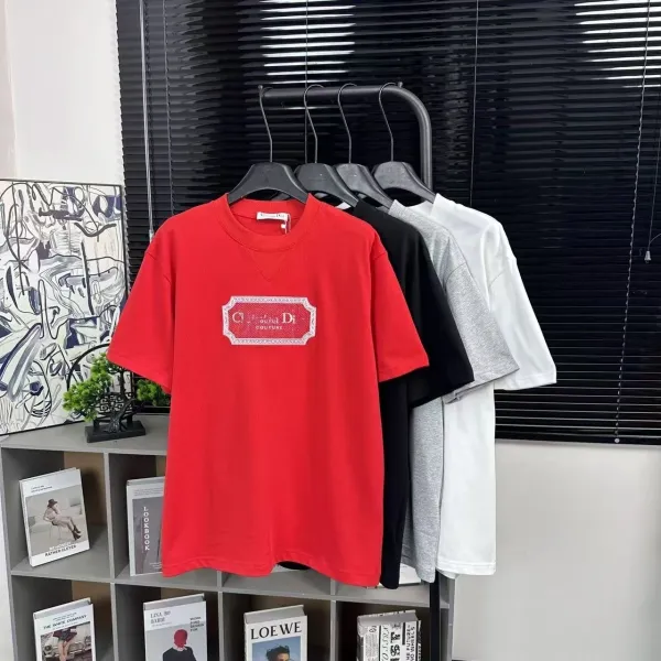 Design Embroidered Logo Oversized T-Shirt Beige - 16