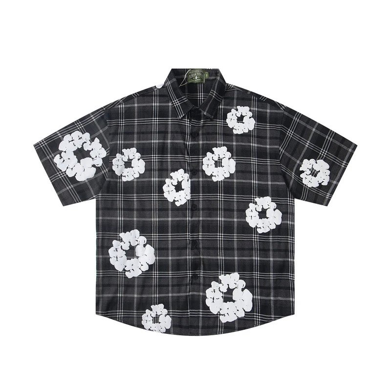 Denim Tears Floral Logo T-Shirt Navy - 9