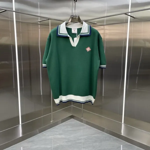 Casa El Año Polo Green White Navy Polo Shirt - 1